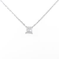プラチナダイヤモンドネックレス 0．30ct・D・SI1・プリンセスカット