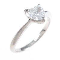 【リメイク】プラチナダイヤモンドリング 0．422ct・E・VS1・ハートシェイプ