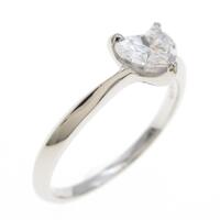 【リメイク】プラチナダイヤモンドリング 0．466ct・E・VS1・ハートシェイプ