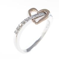 K18WG／K18PG ハート ダイヤモンドリング
