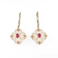 K18YG クオーツピアス