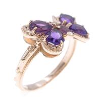 K18PG バタフライ アメジストリング