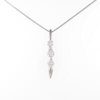 PT 2WAY スリーストーン ダイヤモンドネックレス