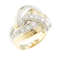 K18YG／PT ダイヤモンドリング