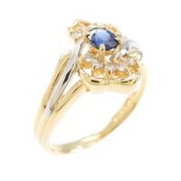 K18YG／PT サファイヤリング