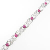 K18WG ルビーブレスレット