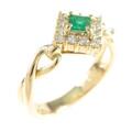 K18YG エメラルドリング