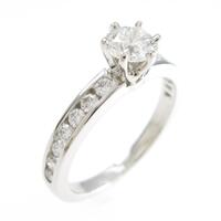 ティファニー ソリティア チャネルセッティング リング 0．33ct・F・VS1・3EXT