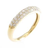 K18YG パヴェ ダイヤモンドリング