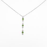 K18WG デマントイドガーネットネックレス