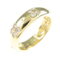 K18YG フラワー ダイヤモンドリング