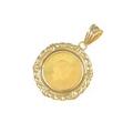 K18YG（枠） コインペンダント