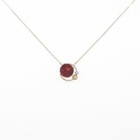 K10YG ガーネットネックレス