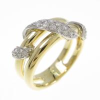 K18YG／PT ダイヤモンドリング