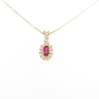 18KYG／K18YG ルビーネックレス