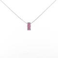 K18WG ピンクサファイヤネックレス