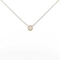 K18YG ソリティア ダイヤモンドネックレス