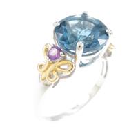 K18WG／K18YG ブルートパーズリング