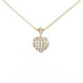 K18YG ハート ダイヤモンドネックレス