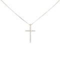 K18PG クロス ダイヤモンドネックレス