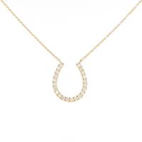 【リメイク】K18YG ホースシュー ダイヤモンドネックレス