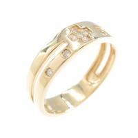 K10YG クロス ダイヤモンドリング