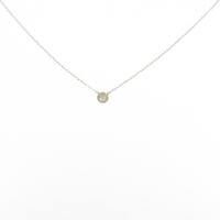 K18YG ソリティア ダイヤモンドネックレス