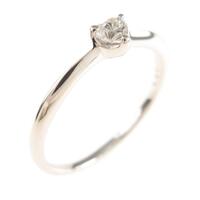 K18WG ハート ダイヤモンドリング