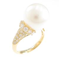 K18YG シロチョウパールリング