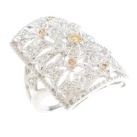 750WG／750YG フラワー ダイヤモンドリング