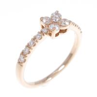 4゜C フラワー ダイヤモンドリング