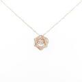 K18PG ローズ ダイヤモンドネックレス