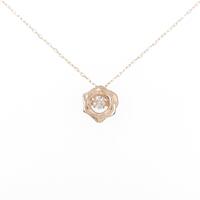 K18PG ローズ ダイヤモンドネックレス