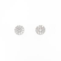 K18WG ダイヤモンドピアス