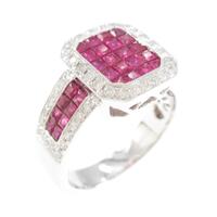 K18WG ルビーリング