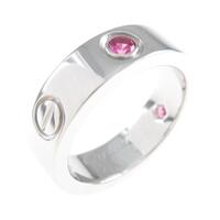 カルティエ ラブリング ハーフピンクサファイヤ