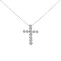 K18WG クロス ダイヤモンドネックレス
