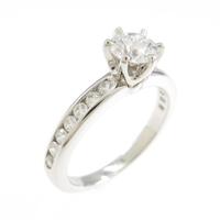 ティファニー ソリティア チャネルセッティング リング 0．45ct・E・VS1・3EXT