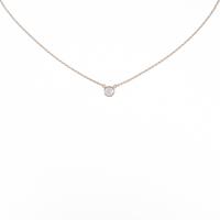 K18PG ソリティア ダイヤモンドネックレス