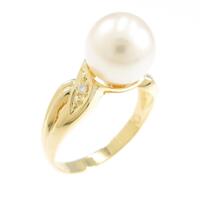 K18YG アコヤパールリング