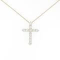 K18YG クロス ダイヤモンドネックレス