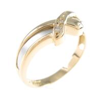 K18YG／PT ダイヤモンドリング