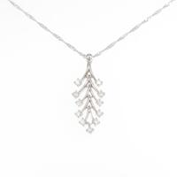 K18WG／585WG ダイヤモンドネックレス