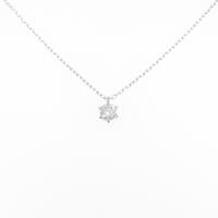 K18WG ソリティア ダイヤモンドネックレス