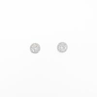 K18WG／PT ダイヤモンドピアス