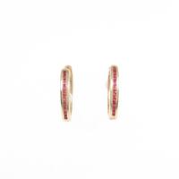 K18YG ルビーピアス