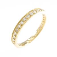 K18YG ハーフエタニティ ダイヤモンドリング