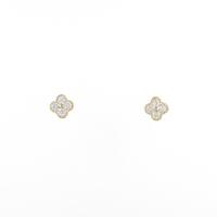 【リメイク】K18YG フラワー ダイヤモンドピアス