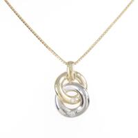 K18YG／PT ダイヤモンドネックレス