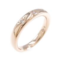 K18PG スリーストーン ダイヤモンドリング